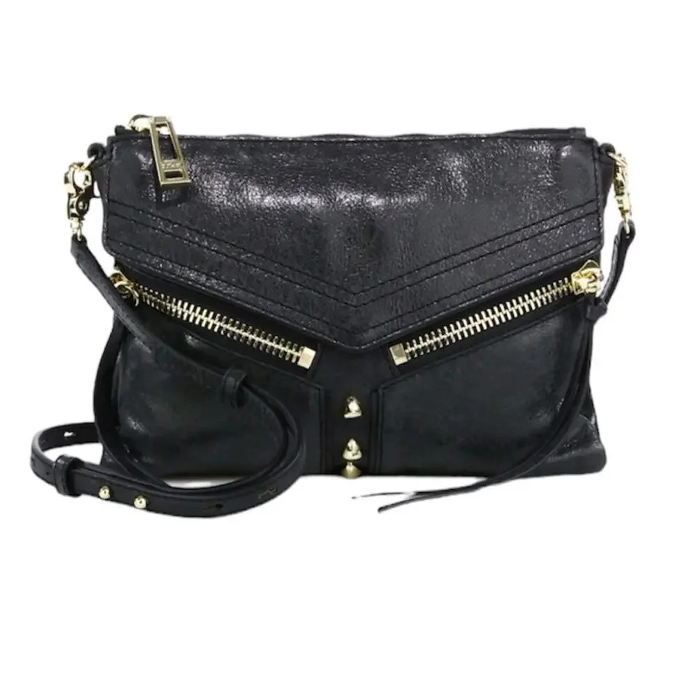 BOTKIER Trigger Leather Studded Clutch Crossbody Bag‎